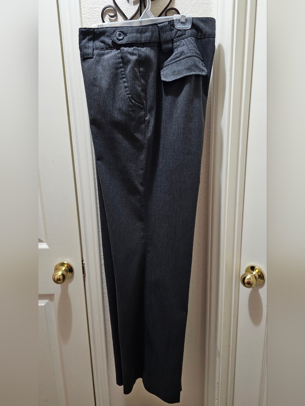 Covington Wonens Straight Wide Leg Dress Slacks In Charcoal Size 16 EUC - Picture 3 of 15